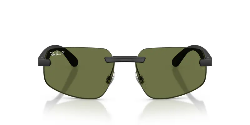 Unisex Ray - Ban RB4475CH 601S/2 Occhiali da sole Peek Nero Verde Geometrica Polarizzata miniatura 3