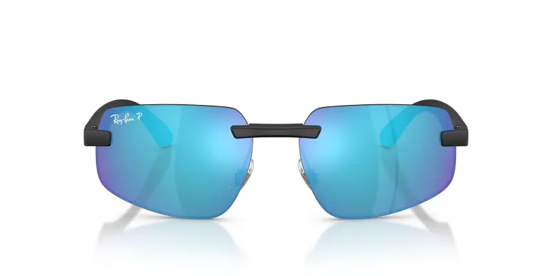 Unisex Ray - Ban RB4475CH 601SA1 Occhiali da sole Peek Nero Verde Geometrica Polarizzata miniatura 3