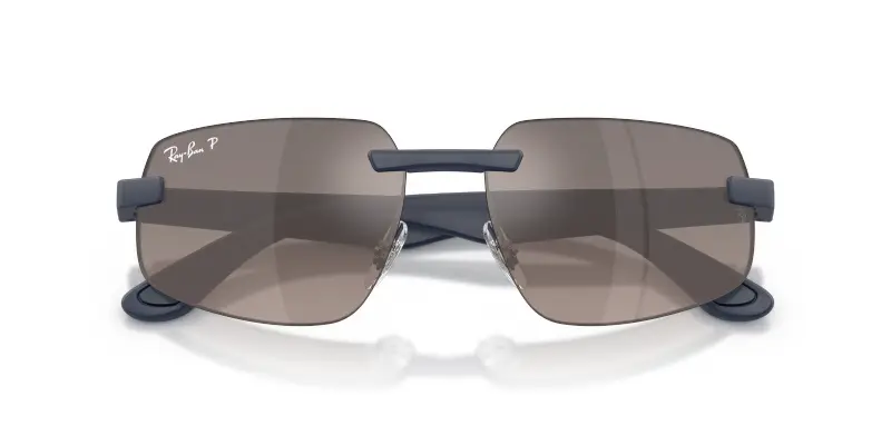 Unisex Ray - Ban RB4475CH 63315J Occhiali da sole Peek Blu Geometrica Polarizzata miniatura 2