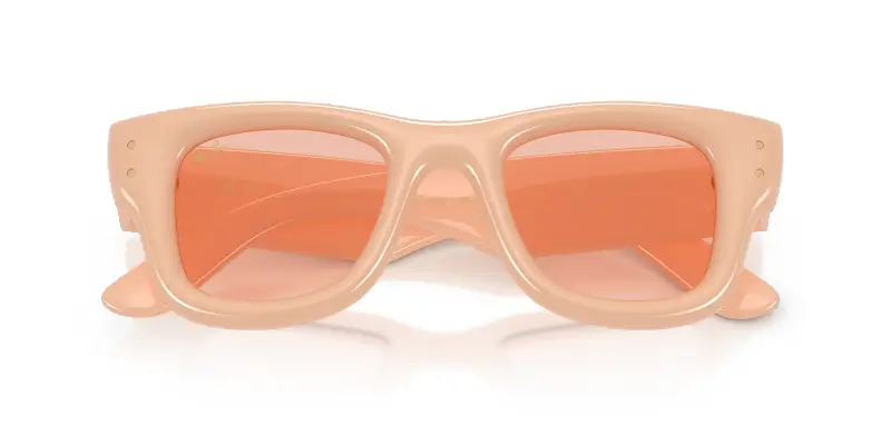 Unisex Ray - Ban RB4940 WAYFARER PUFFER 687584 Occhiali da sole Nylon Beige Rosa Squadrata Normale miniatura 2