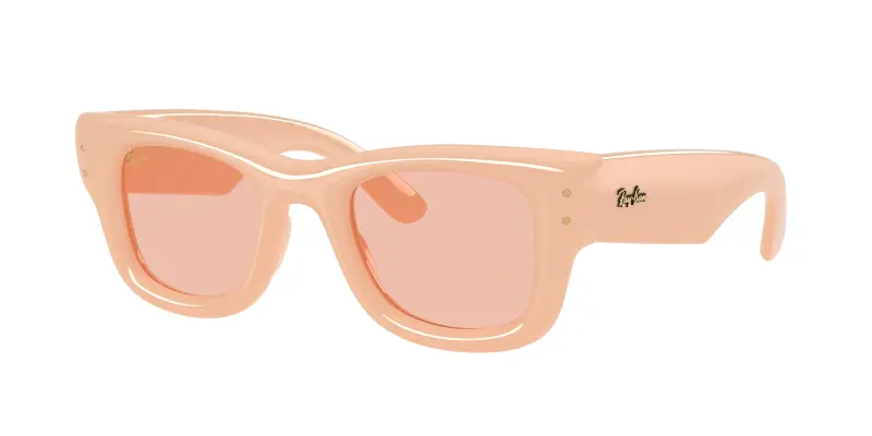Unisex Ray - Ban RB4940 WAYFARER PUFFER 687584 Occhiali da sole Nylon Beige Rosa Squadrata Normale