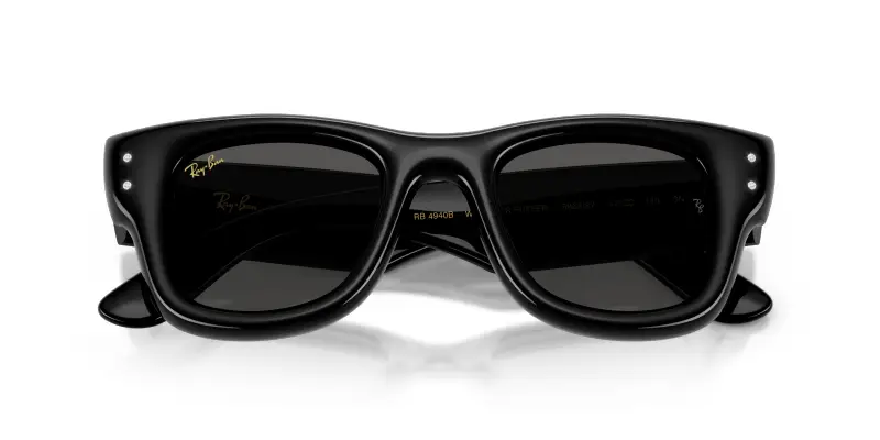 Unisex Ray - Ban RB4940B WAYFARER PUFFER 686487 Occhiali da sole Nylon Nero Squadrata Normale miniatura 2