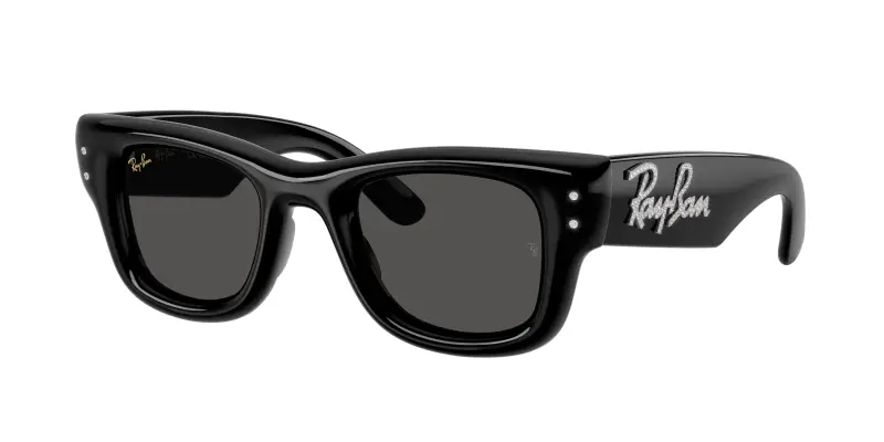 Unisex Ray - Ban RB4940B WAYFARER PUFFER 686487 Occhiali da sole Nylon Nero Squadrata Normale