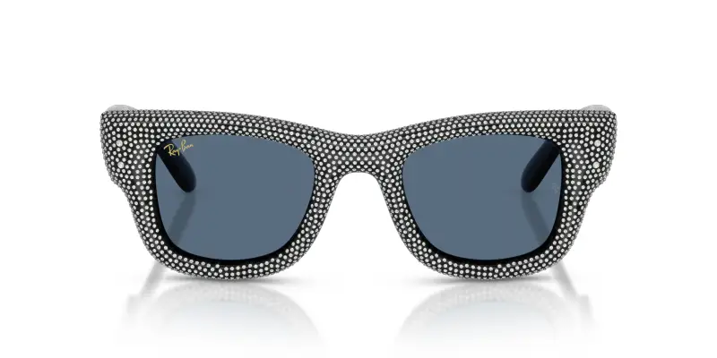 Unisex Ray - Ban RB4940BP WAYFARER PUFFER 686580 Occhiali da sole Nylon Nero Blu Squadrata Normale miniatura 3