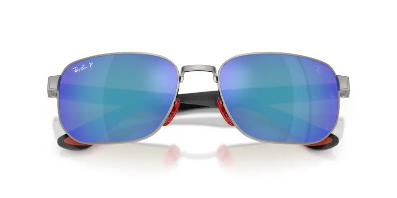 Unisex Ray - Ban RB8329M F0014L Occhiali da sole Metallo Grigio Grigio Geometrica Polarizzata miniatura 2