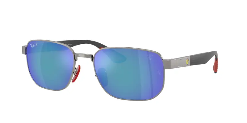 Unisex Ray - Ban RB8329M F0014L Occhiali da sole Metallo Grigio Grigio Geometrica Polarizzata