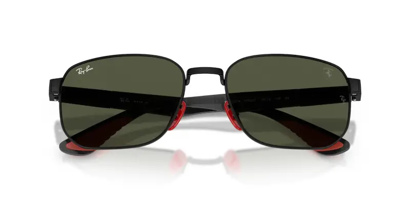 Unisex Ray - Ban RB8329M F00231 Occhiali da sole Metallo Nero Verde Geometrica Normale miniatura 2