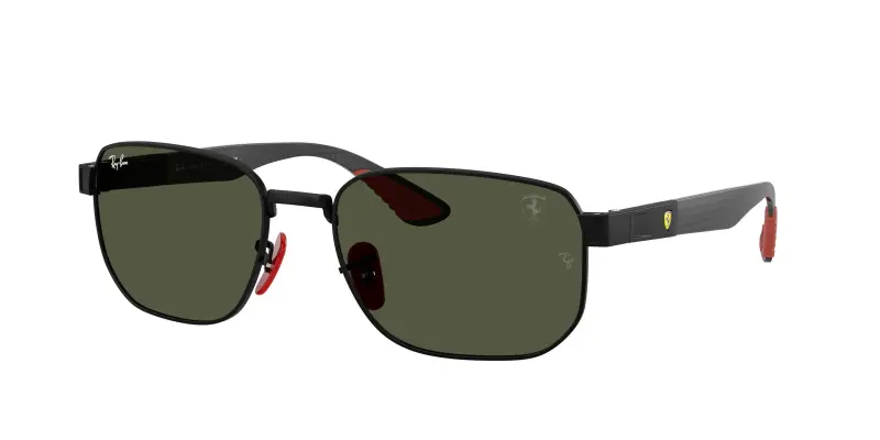 Unisex Ray - Ban RB8329M F00231 Occhiali da sole Metallo Nero Verde Geometrica Normale