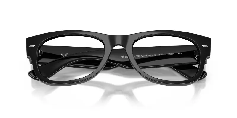 Unisex Ray - Ban RX0832V MEGA WAYFARER II 2000 Montature da vista Acetato Nero Trasparente Squadrata Normale miniatura 2