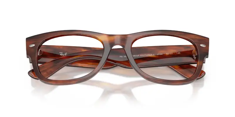 Unisex Ray - Ban RX0832V MEGA WAYFARER II 2144 Montature da vista Acetato Marrone Trasparente Squadrata Normale miniatura 2