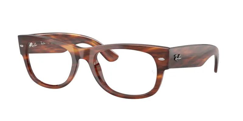 Unisex Ray - Ban RX0832V MEGA WAYFARER II 2144 Montature da vista Acetato Marrone Trasparente Squadrata Normale