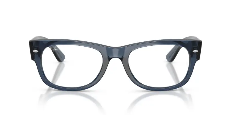 Unisex Ray - Ban RX0832V MEGA WAYFARER II 8223 Montature da vista Acetato Blu Trasparente Squadrata Normale miniatura 3