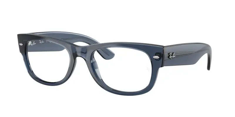 Unisex Ray - Ban RX0832V MEGA WAYFARER II 8223 Montature da vista Acetato Blu Trasparente Squadrata Normale