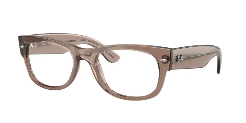 Unisex Ray - Ban RX0832V MEGA WAYFARER II 8457 Montature da vista Acetato Marrone Trasparente Squadrata Normale