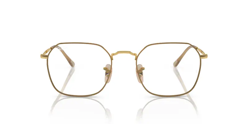 Unisex Ray - Ban RX3694V JIM 3167 Montature da vista Metallo Beige Trasparente Geometrica Normale miniatura 3