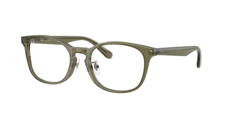 Unisex Ray - Ban RX5386D 8501 Montature da vista Acetato Marrone Trasparente Rotonda Normale