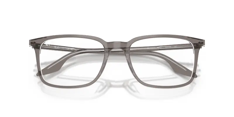 Unisex Ray - Ban RX5421 8111 Montature da vista Acetato Grigio Trasparente Squadrata Normale miniatura 2