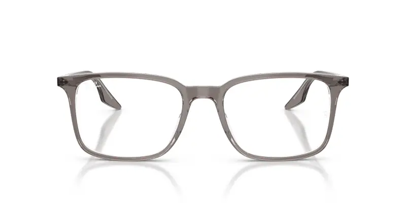 Unisex Ray - Ban RX5421 8111 Montature da vista Acetato Grigio Trasparente Squadrata Normale miniatura 3