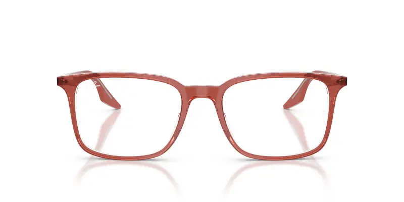 Unisex Ray - Ban RX5421 8171 Montature da vista Acetato Marrone Trasparente Squadrata Normale miniatura 3