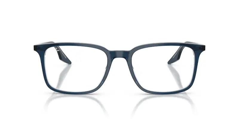 Unisex Ray - Ban RX5421 8324 Montature da vista Acetato Nero Trasparente Squadrata Normale miniatura 3