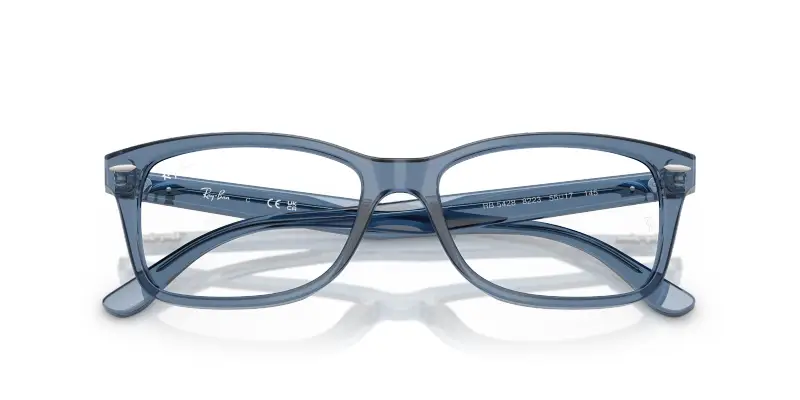 Unisex Ray - Ban RX5428 8223 Montature da vista Acetato Blu Trasparente Squadrata Normale miniatura 2