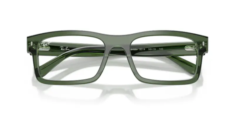 Unisex Ray - Ban RX5435 8514 Montature da vista Acetato Verde Trasparente Squadrata Normale miniatura 2