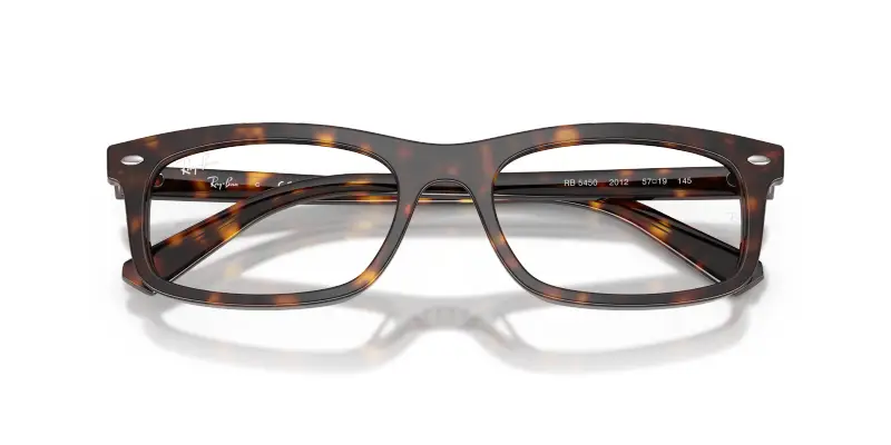 Unisex Ray - Ban RX5450 2012 Montature da vista Acetato Tartaruga Trasparente Squadrata Normale miniatura 2