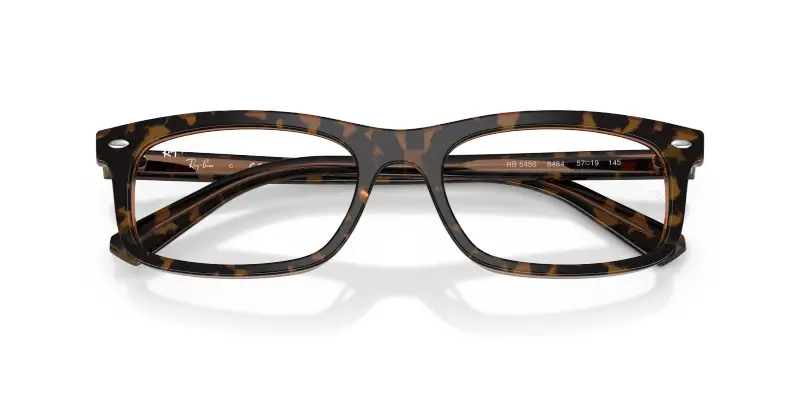 Unisex Ray - Ban RX5450 8484 Montature da vista Acetato Tartaruga Trasparente Squadrata Normale miniatura 2