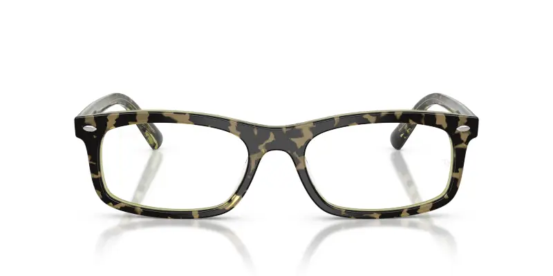 Unisex Ray - Ban RX5450 8485 Montature da vista Acetato Marrone Trasparente Squadrata Normale miniatura 3