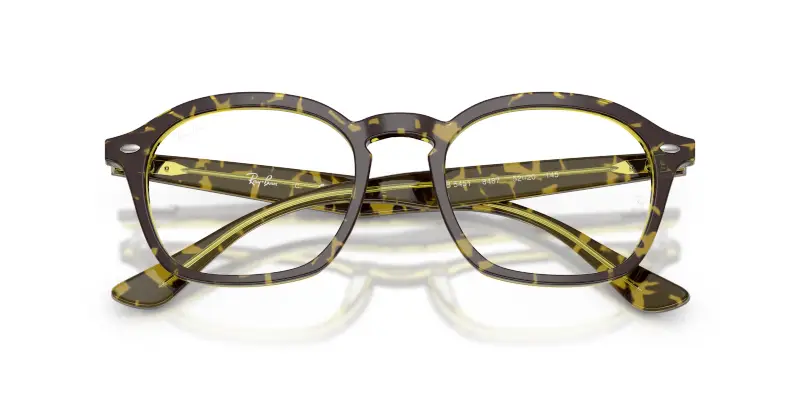 Unisex Ray - Ban RX5451 8487 Montature da vista Acetato Tartaruga Trasparente Squadrata Normale miniatura 2