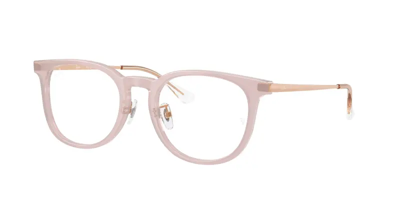 Unisex Ray - Ban RX5453D 8438 Montature da vista Acetato Rosa Trasparente Squadrata Normale