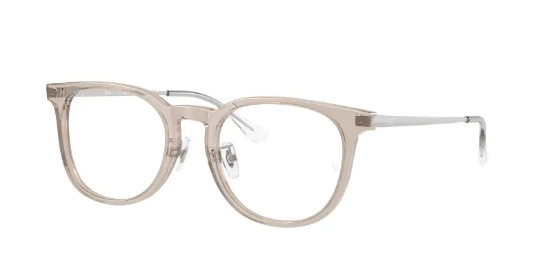 Unisex Ray - Ban RX5453D 8449 Montature da vista Acetato Marrone Trasparente Squadrata Normale