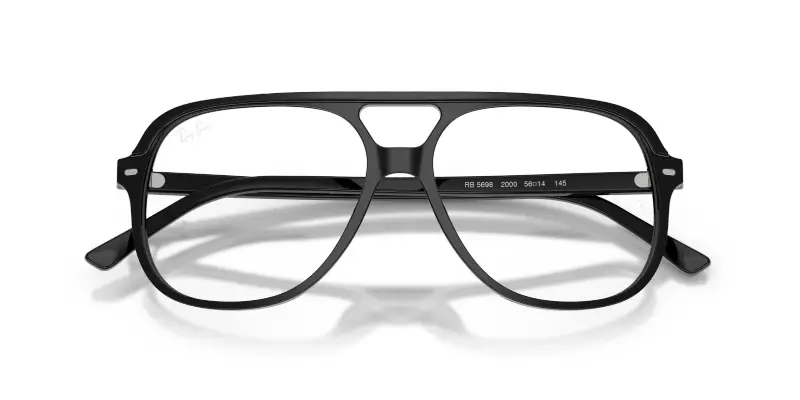 Unisex Ray - Ban RX5698 2000 Montature da vista Acetato Nero Trasparente Squadrata Normale miniatura 2