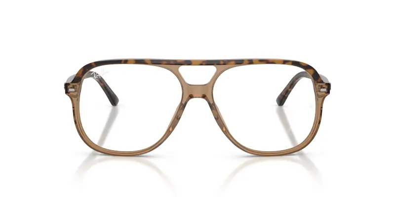 Unisex Ray - Ban RX5698 8109 Montature da vista Acetato Marrone Trasparente Squadrata Normale miniatura 3