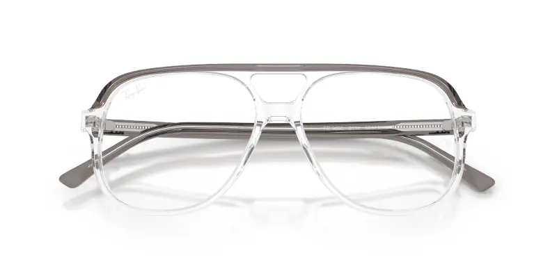 Unisex Ray - Ban RX5698 8111 Montature da vista Acetato Grigio Trasparente Squadrata Normale miniatura 2