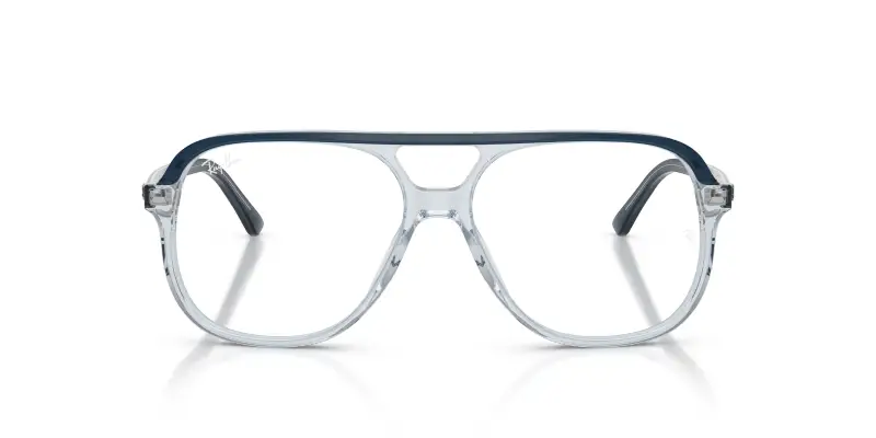 Unisex Ray - Ban RX5698 8324 Montature da vista Acetato Nero Trasparente Squadrata Normale miniatura 3