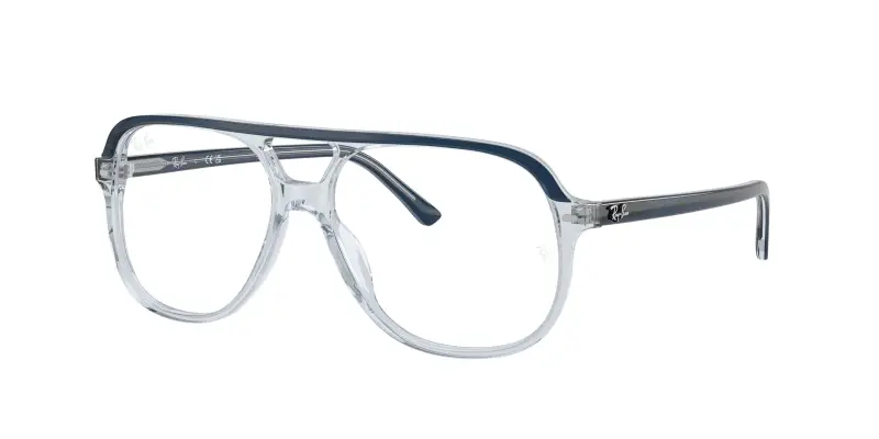 Unisex Ray - Ban RX5698 8324 Montature da vista Acetato Nero Trasparente Squadrata Normale