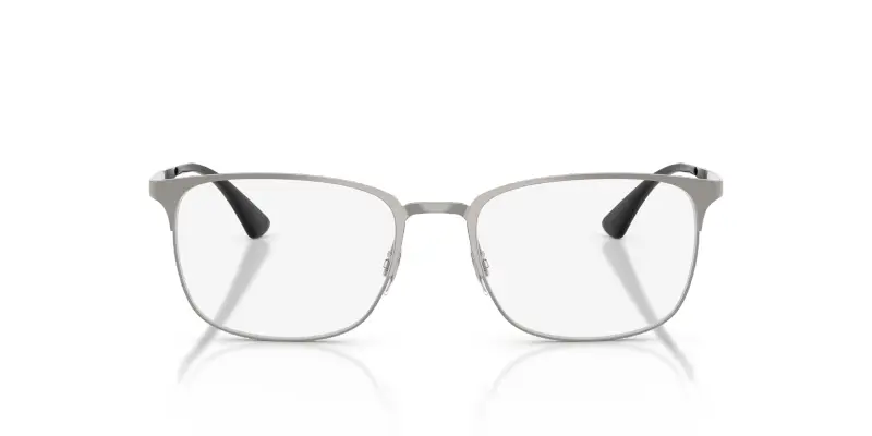 Unisex Ray - Ban RX6421 2553 Montature da vista Metallo Grigio Trasparente Squadrata Normale miniatura 3