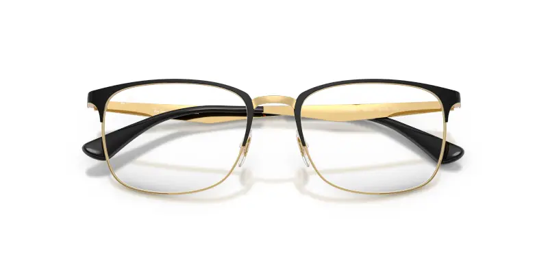 Unisex Ray - Ban RX6421 2890 Montature da vista Metallo Nero Trasparente Squadrata Normale miniatura 2