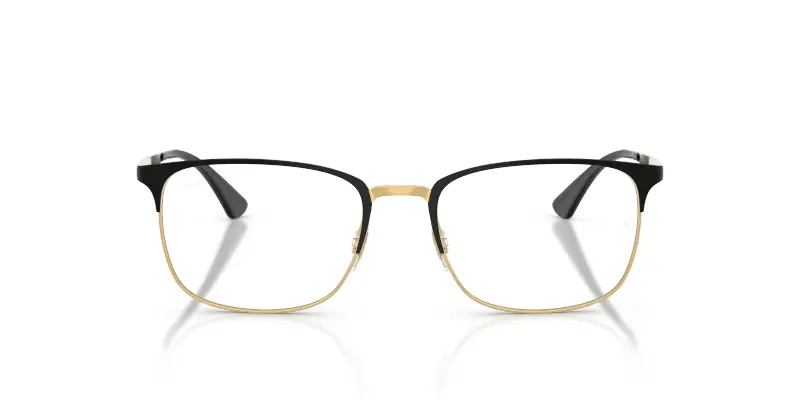 Unisex Ray - Ban RX6421 2890 Montature da vista Metallo Nero Trasparente Squadrata Normale miniatura 3