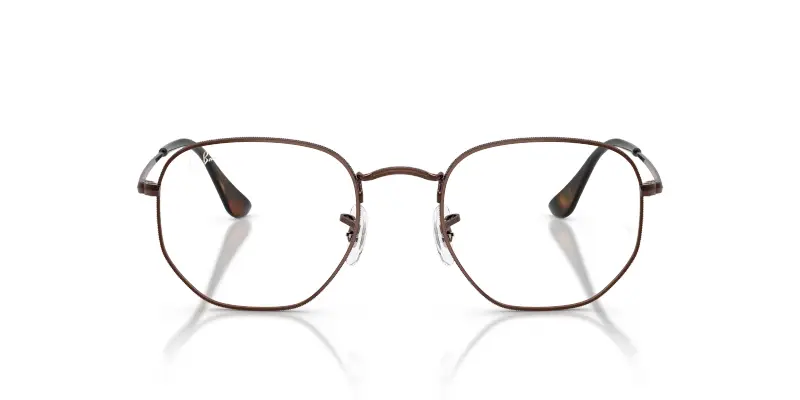 Unisex Ray - Ban RX6448 HEXAGONAL 2511 Montature da vista Metallo Marrone Trasparente Geometrica Normale miniatura 3