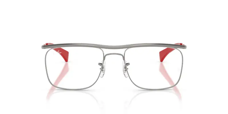 Unisex Ray - Ban RX6519M F001 Montature da vista Metallo Grigio Trasparente Squadrata Normale miniatura 3