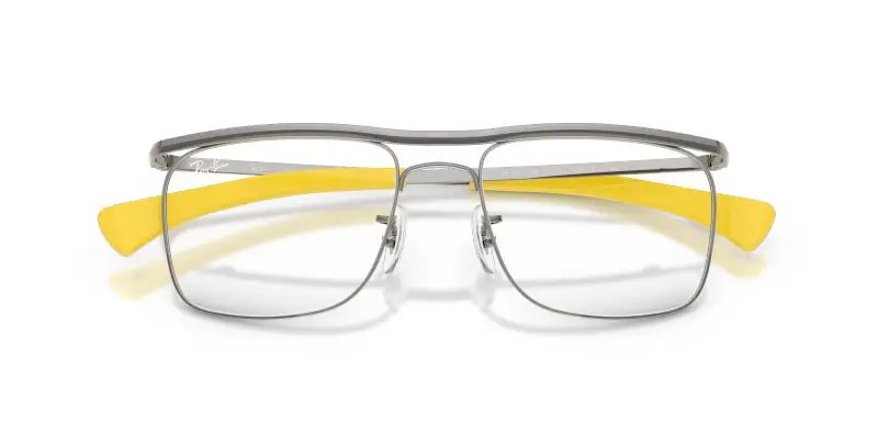 Unisex Ray - Ban RX6519M F030 Montature da vista Metallo Grigio Trasparente Squadrata Normale miniatura 2