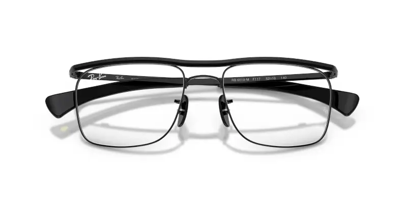 Unisex Ray - Ban RX6519M F117 Montature da vista Metallo Nero Trasparente Squadrata Normale miniatura 2