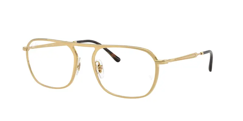 Unisex Ray - Ban RX6548 2500 Montature da vista Metallo Oro Trasparente Squadrata Normale