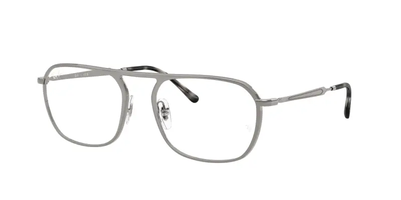 Unisex Ray - Ban RX6548 2502 Montature da vista Metallo Grigio Trasparente Squadrata Normale