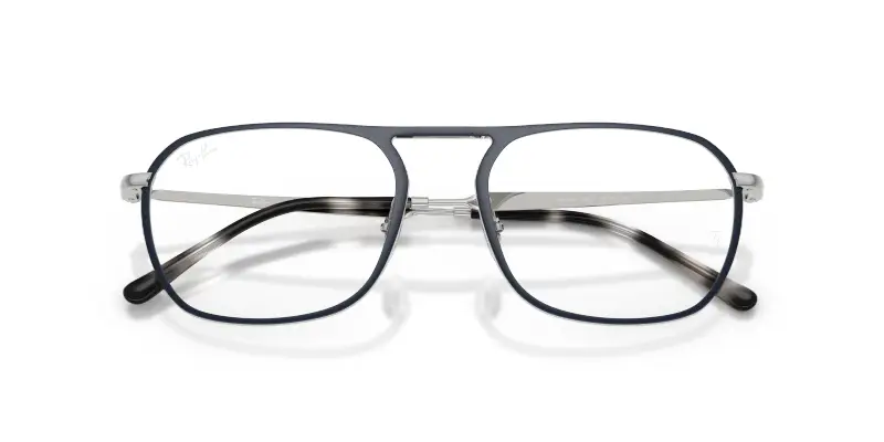 Unisex Ray - Ban RX6548 3016 Montature da vista Metallo Blu Trasparente Squadrata Normale miniatura 2