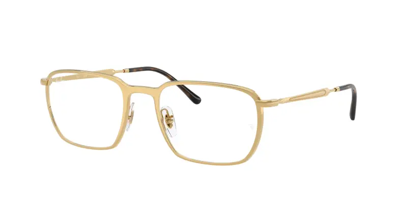 Unisex Ray - Ban RX6549 2500 Montature da vista Metallo Oro Trasparente Squadrata Normale