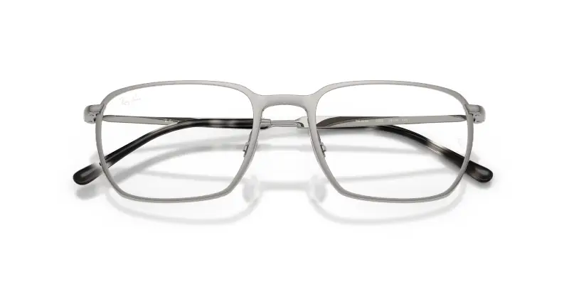 Unisex Ray - Ban RX6549 2502 Montature da vista Metallo Grigio Trasparente Squadrata Normale miniatura 2
