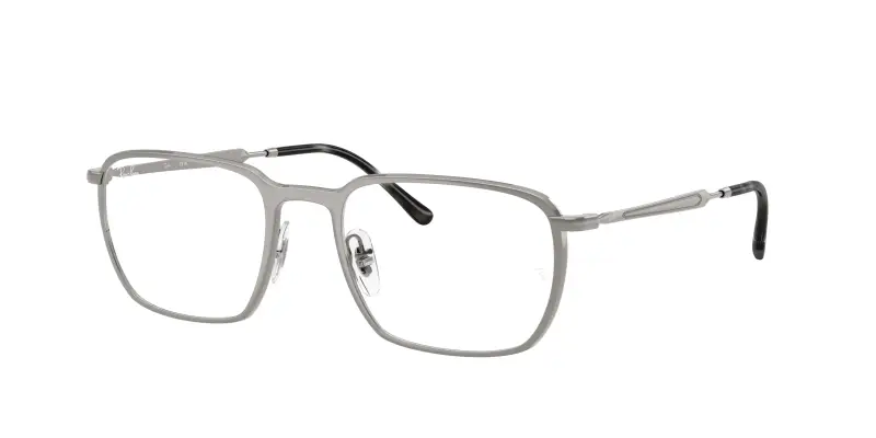 Unisex Ray - Ban RX6549 2502 Montature da vista Metallo Grigio Trasparente Squadrata Normale